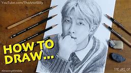 How To Draw RM Rap Monster From BTS For Beginners (KPOP Star Kim Namjoon fan art)