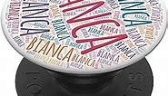 Bianca Personalized Name Word Art PopSockets PopGrip: Swappable Grip for Phones & Tablets