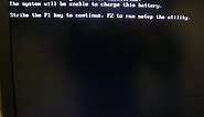 Dell Warning The battery cannot be identified The system will be unable to charge this fix error