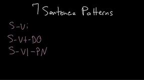 7 Sentence Patterns