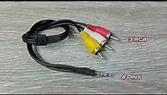 DIY 3 RCA Cable to 3.5-mm Audio Jack