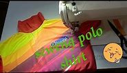 how to sew sublimation Polo shirt...