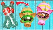 recycled craft ideas plastic bottles - How to make piglets with recycled plastic bottles