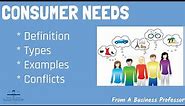 What are Consumer Needs? (Social, Functional, Hedonic, Cognitive, Social Responsibility)