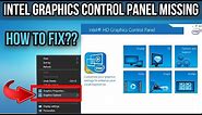 ➢Intel HD Graphics Control Panel Missing | Intel Graphics Missing From Desktop Right Click | Latest