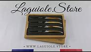 Laguiole en Aubrac 4-Piece Steak Knives - Pistachio wood