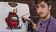 Among Us Creative Graffiti Art Painting | How to Airbrush T Shirts