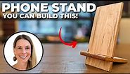 YOU Can BUILD This Phone Stand // DIY Beginner Woodworking