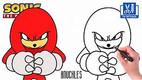 How To Draw Knuckles | Sonic The Hedgehog Movie - Easy Step By Step Drawing Tutorial