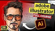 Adobe Illustrator Course for Beginners [10 Hours] | Illustrator Tutorial for All Shapes & Tools