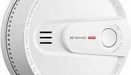 X-Sense Smoke Detector, 10-Year Battery Smoke Fire Alarm with Photoelectric Sensor, LED Indicator & Silence Button, 1-Pack