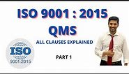 ISO 9001 : 2015 Standard |10 Clauses, Structure and approach|
