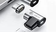 USB C Magnetic Adapter, (2 Pack) Magnetic USB C Adapter, 24Pins USB3.1 10Gbps Data Transfer 4K 60Hz Video PD 100w Charge Compatible with MacBook Pro/Air USB-C Laptop