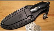Rough Ryder TITANIUM SMALL HUNTER RR1768 Fixed Blade With Leather Sheath