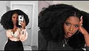 MOST NATURAL LOOKING 4B/4C AFRO // Crochet Tutorial on Natural Hair// QUICK & EASY!