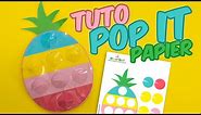 Tuto Popit ananas 🍍 en papier DIY - Pop It