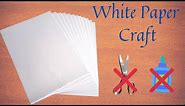 2 Easy and Cheap White Paper Craft Ideas without glue and scissor |DIY Craft |Paper Craft| Tutorial