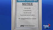 Out-of-order sign on Edmonton elevator raises questions about how city treats people with disabilities