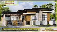 SMALL HOUSE DESIGN - 150 SQM FLOOR AREA BUNGALOW HOUSE WITH 4 BEDROOMS AND 2 BATHROOMS
