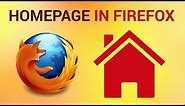 How to set Firefox Homepage
