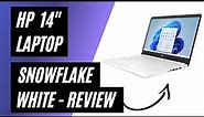 HP 14" Laptop Review - Intel Celeron 4GB Memory 64GB eMMC in Snowflake White