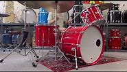 1980s Yamaha Recording Custom Hot Red Drum Set