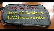 Carry Bag - Ruger PC Carbine & 10/22 Ruger Allen Takedown Rifle Pack