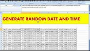 HOW TO GENERATE RANDOM DATE AND TIME IN EXCEL