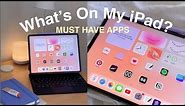 WHATS ON MY IPAD 2022 | productivity apps, iPad drawing, content creation & homescreen setup✨