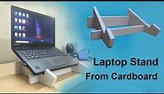 How to make Laptop stand using Cardboard (Cardboard Laptop Stand)