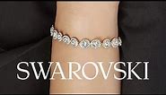 SWAROVSKI - Angelic Tennis Bracelet with White Crystals and Rose Gold