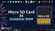 How to use SD Card as RAM on PC | Increase RAM