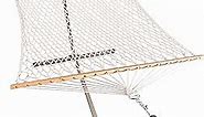 Lazy Daze Hammocks 12 Feet Steel Hammock Stand with Cotton Rope Hammock Combo,Quilted Polyester Hammock Pad and Pillow (Tan)