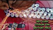 how to make 36v lithium ion battery pack for electric cycle