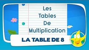 Comptines pour enfants - La Table de 8 (apprendre les tables de multiplication)