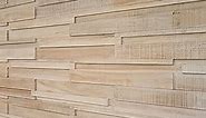 WoodyWalls Long 3D Wall Panels | Wood Planks are Made from 100% Teak | Each Wood Panel is Handmade and Unique | Premium Set of 6 3D Wall Decor Panels | DIY Wood Panels (9.2 sq.ft.) Iceberg
