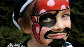 Pirate face painting tutorial - Fun and easy pirate makeup