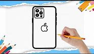 How to draw an IPHONE EASY (Step by Step)