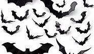 Bats Halloween Decorations,60PCS PVC Bat Wall Decals Stickers,3 Styles 3D Removable Wall Sticker with 4 Different Sizes Halloween Decorations Indoor for Home,Halloween Party Supplies Gothic Spooky Bat