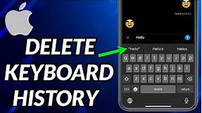 How To Delete Keyboard History iPhone