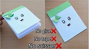 DIY mini notebook|How to make mini notebook with paper|No glue mini notebook|Mini notepad