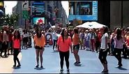 Life Vest Inside Flash MOB - Times Square - Wavin' Flag by K'naan