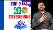 Top 3 Best ChatGpt Google Chrome Free Extensions (2023) | @technovedant