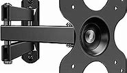 WALI TV Wall Mount Articulating LCD Monitor Full Motion 15 inch Extension Arm Tilt Swivel for Most 13 to 32 inch LED TV Flat Panel Screen with Mounting Holes up to 100x100mm (1330LM), Black
