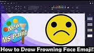 How to draw Frowning Face emoji ☹