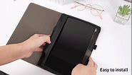 Caweet Case for Onn. 11" Tablet Pro 2023 Model: 100110027 - Premium Leather Folio Protective Stand Cover with Pencil Holder, Black