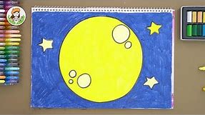 Full Moon Coloring and Drawing for Kids, Toddlers | Mommy Art