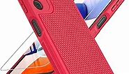 FNTCASE for Samsung Galaxy A14 5G Case: Dual Layer Protective Heavy Duty Cell Phone Cover Shockproof Rugged with Non Slip Textured Back - Military Protection Bumper Tough - 2023, 6.6inch (Red)