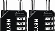 NBYT 2pack 4-Digit Password Combination Padlock，1/4 inch Diameter，for School Gym Locker, Sports Locker, Fence, Toolbox, Gate, Case, Hasp Storage