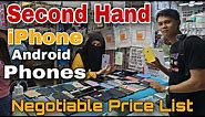 Second Hand iPhone & Android Phones Negotiable Price List April 2023, iPhone 13 series, 12 series